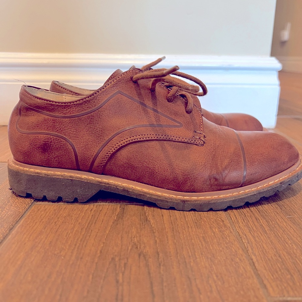 Boys reaction brown dress shoes